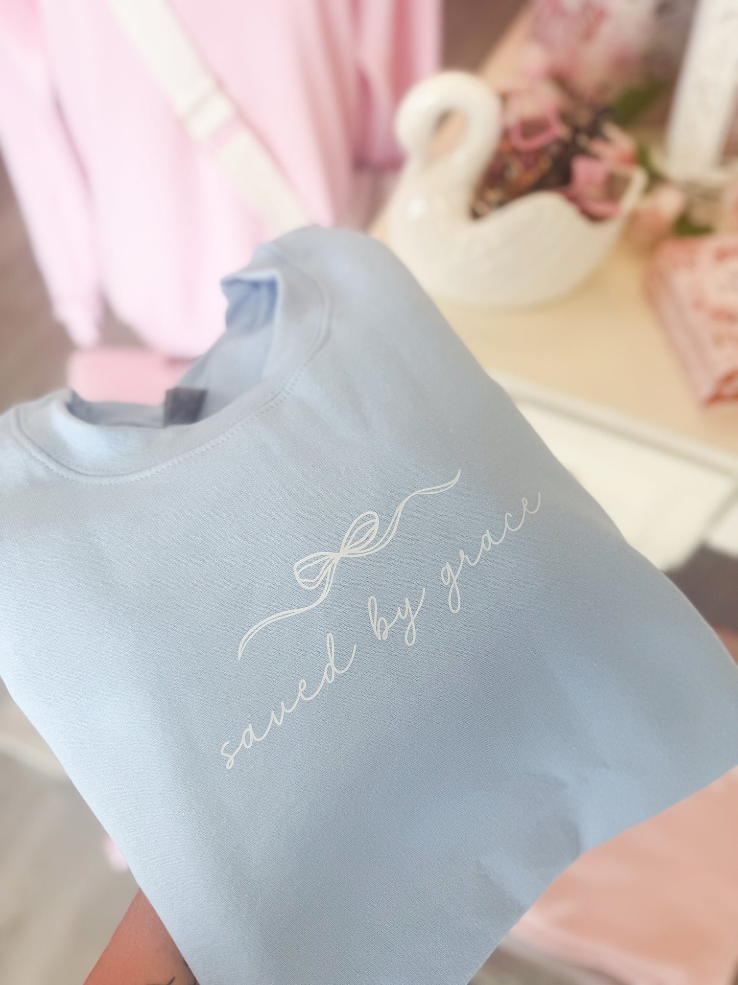 Saved By Grace Crewneck (Blue)