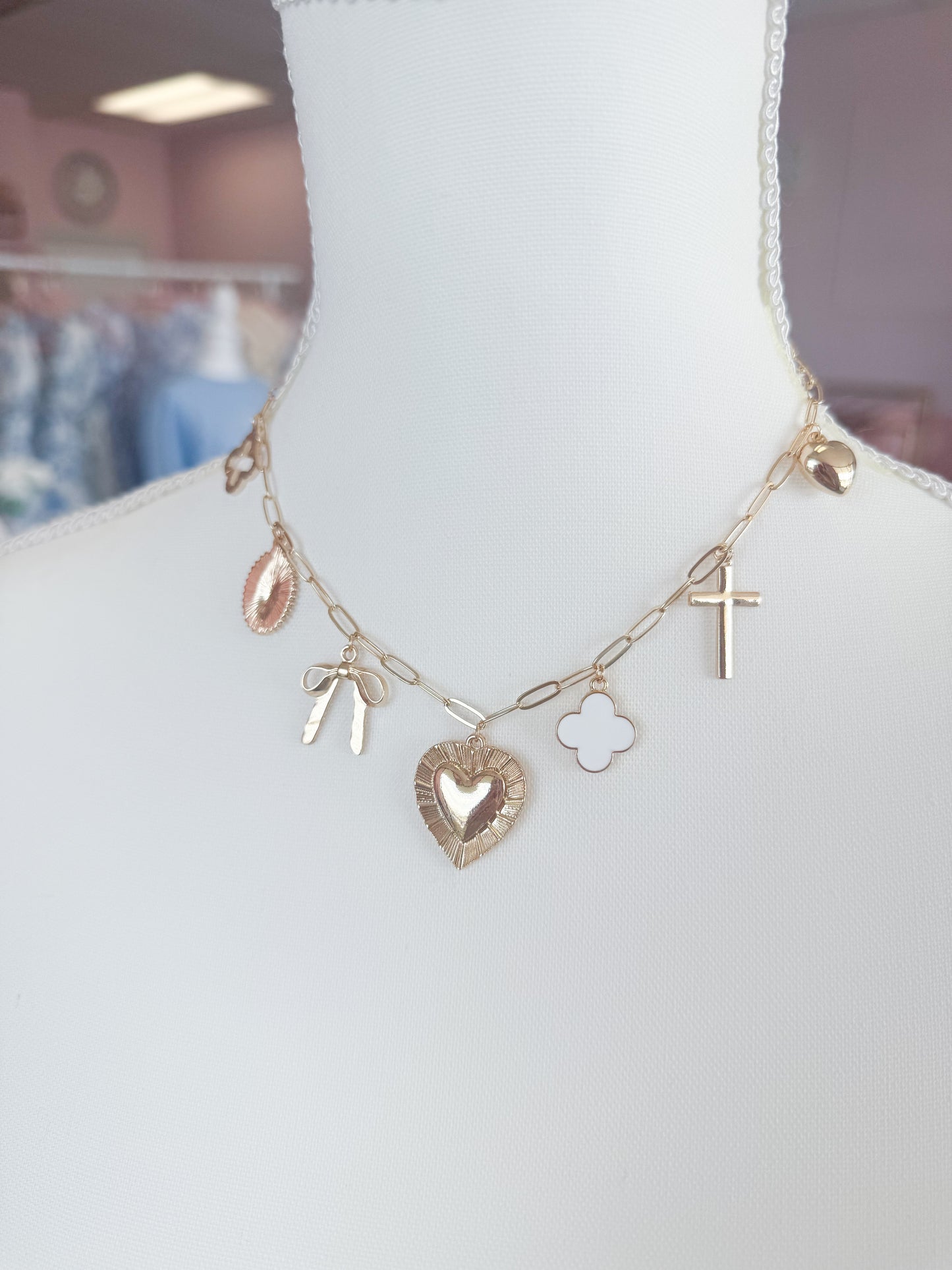 Chunky Charm Necklace