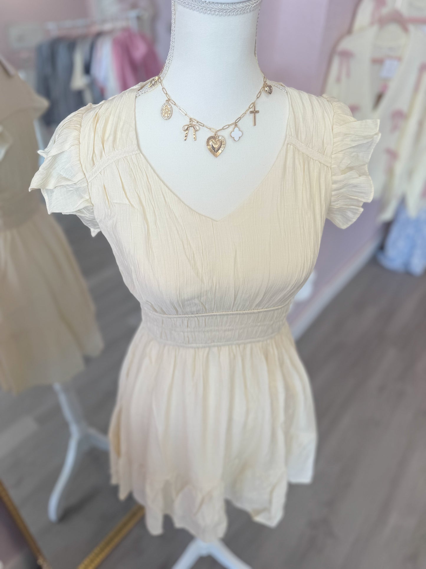 Cream Midi Dress