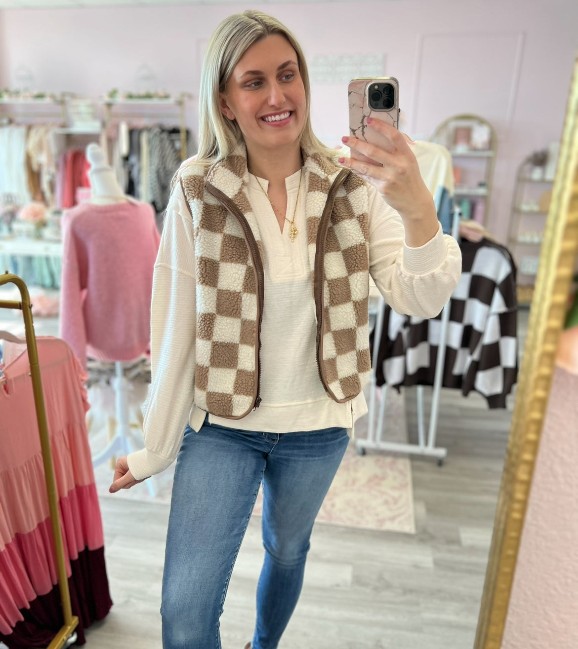 Checkered Vest