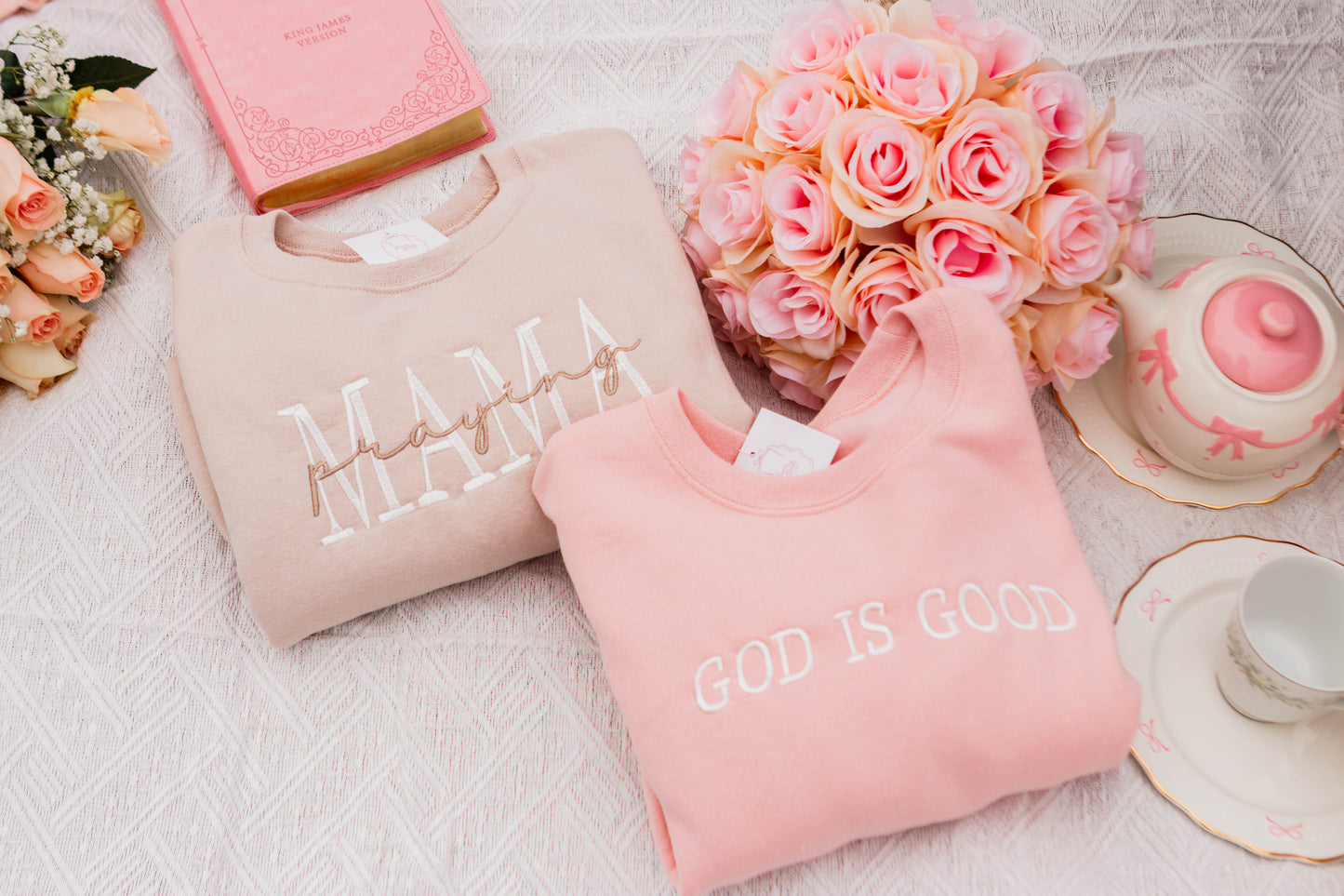 God is Good Crewneck Blush Pink