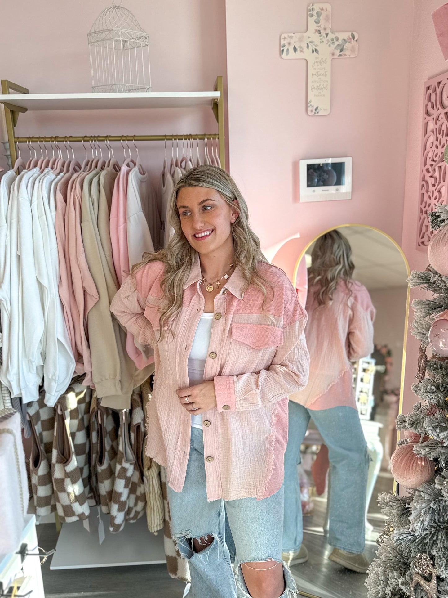 Pink Oversized Shirt