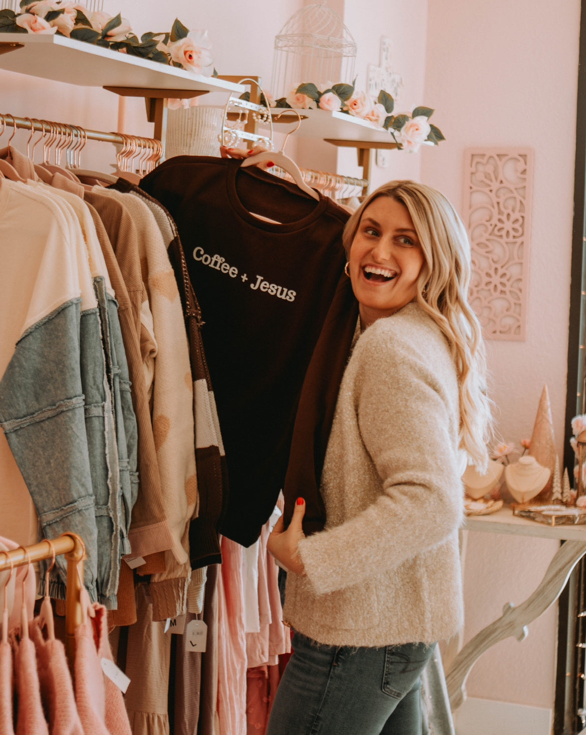Coffee and Jesus Crewneck Espresso