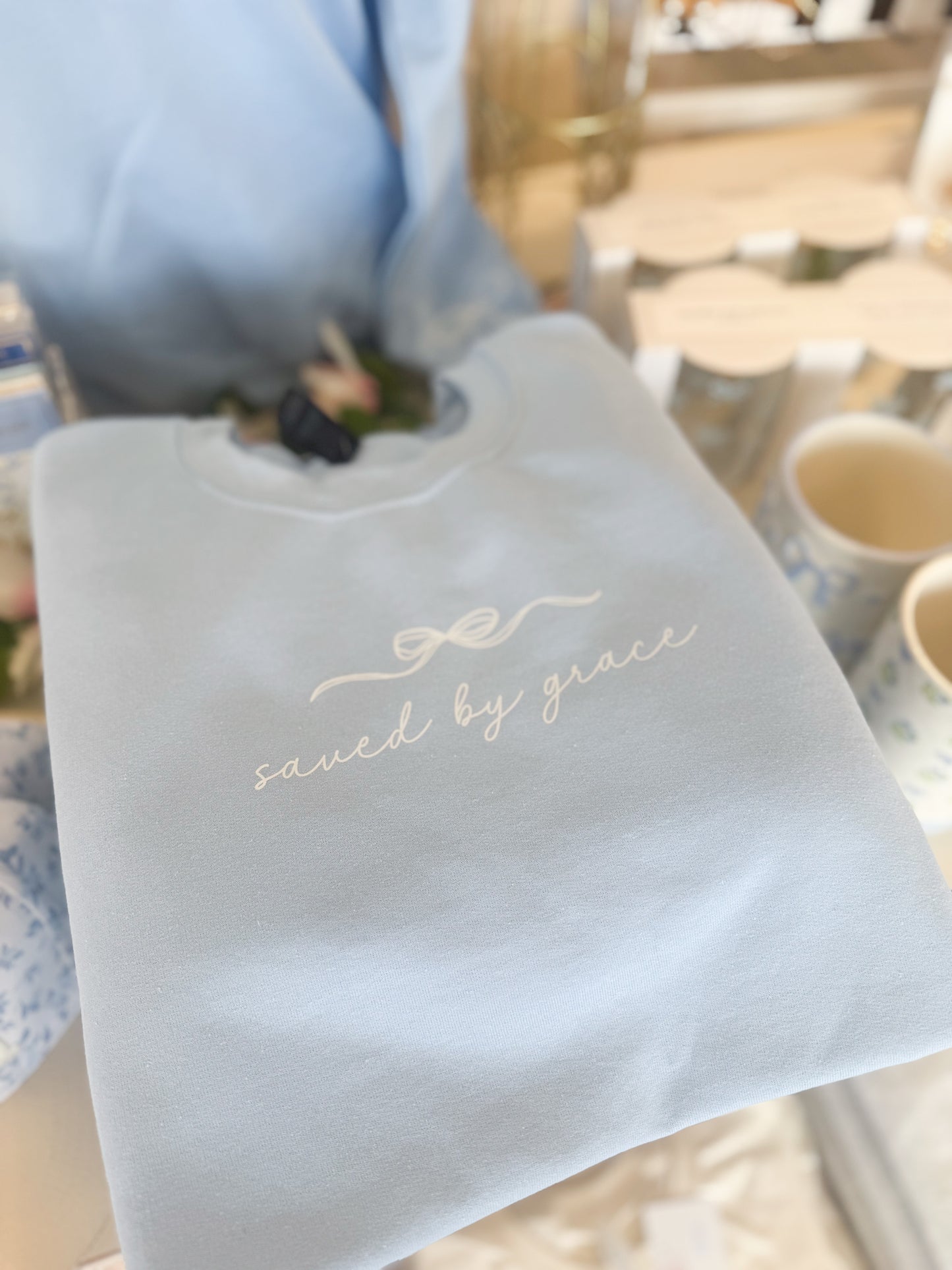 Saved By Grace Crewneck (Blue)