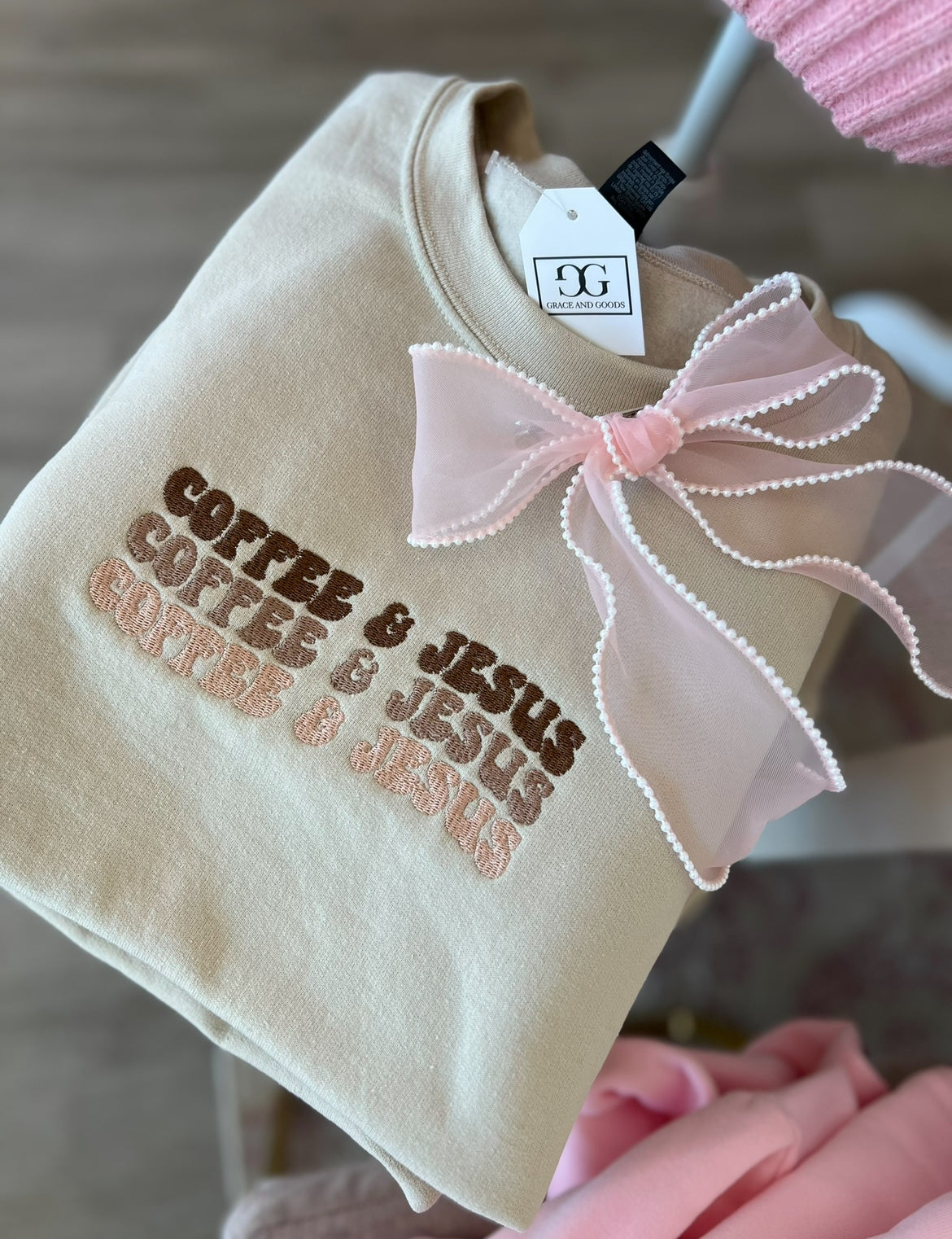 Coffee and Jesus Multicolor Crew
