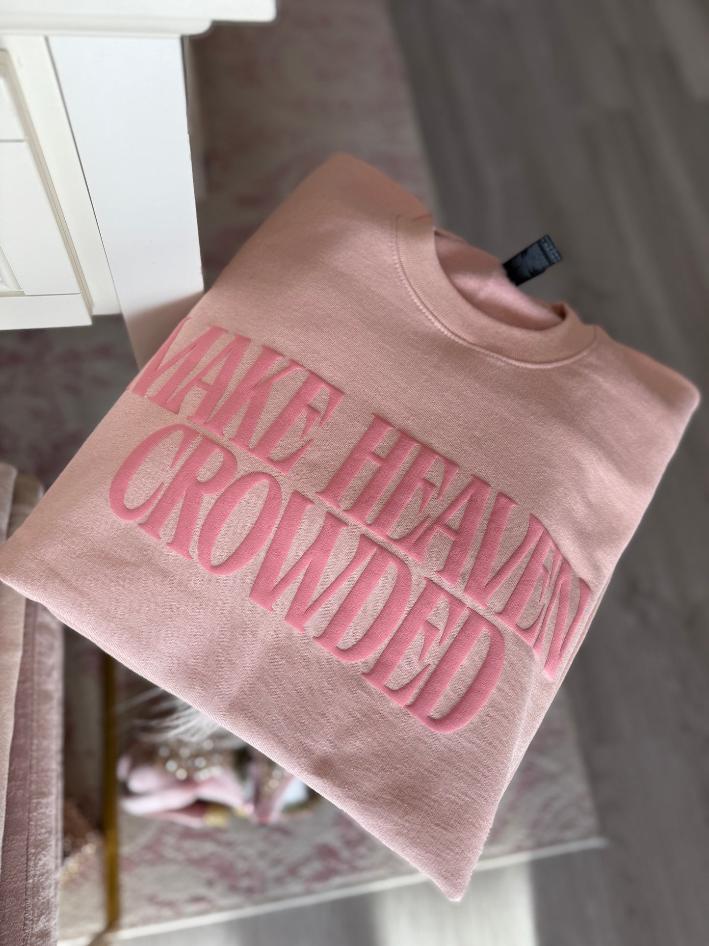 Make Heaven Crowded Crewneck light pink