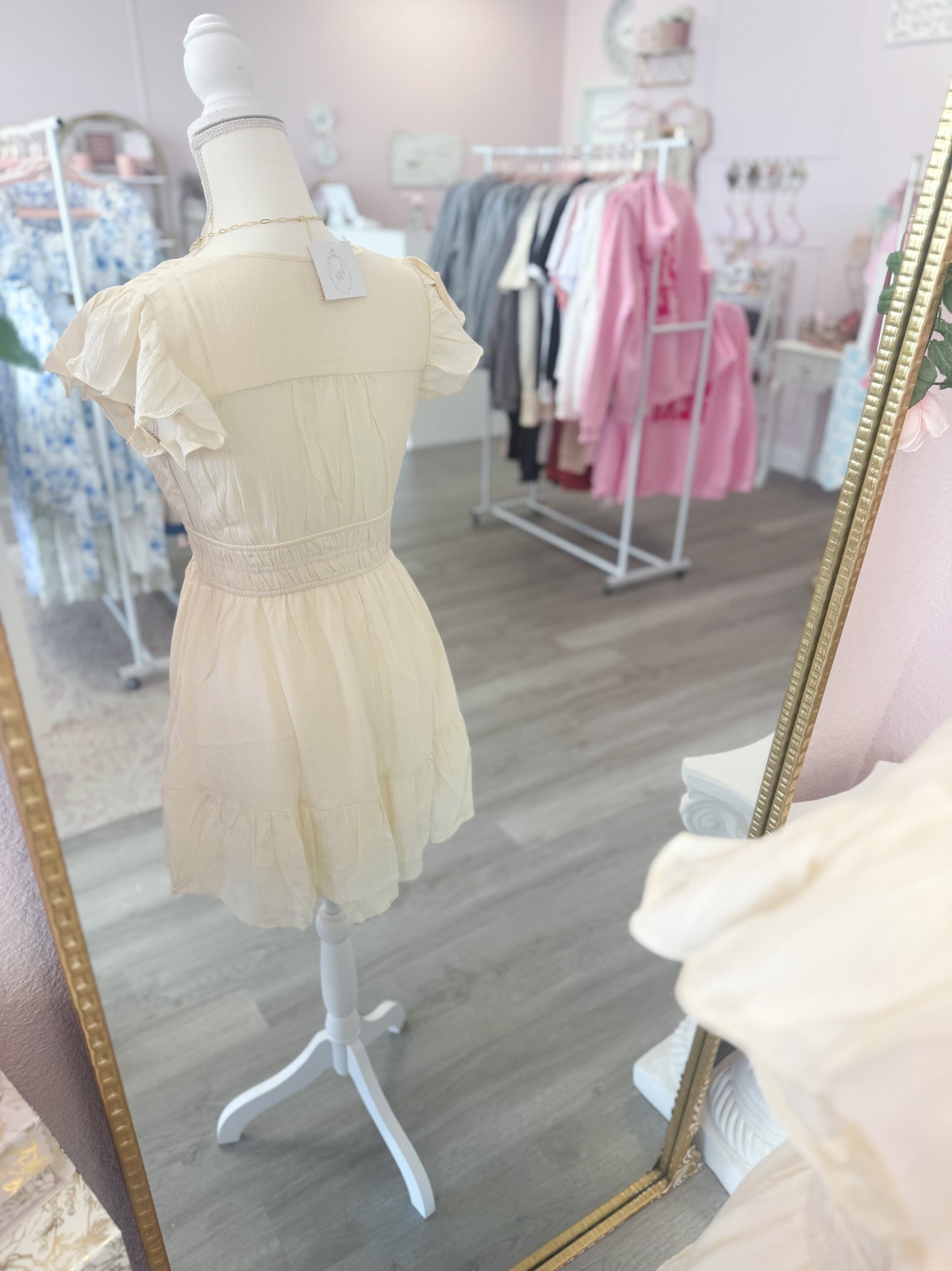 Cream Midi Dress