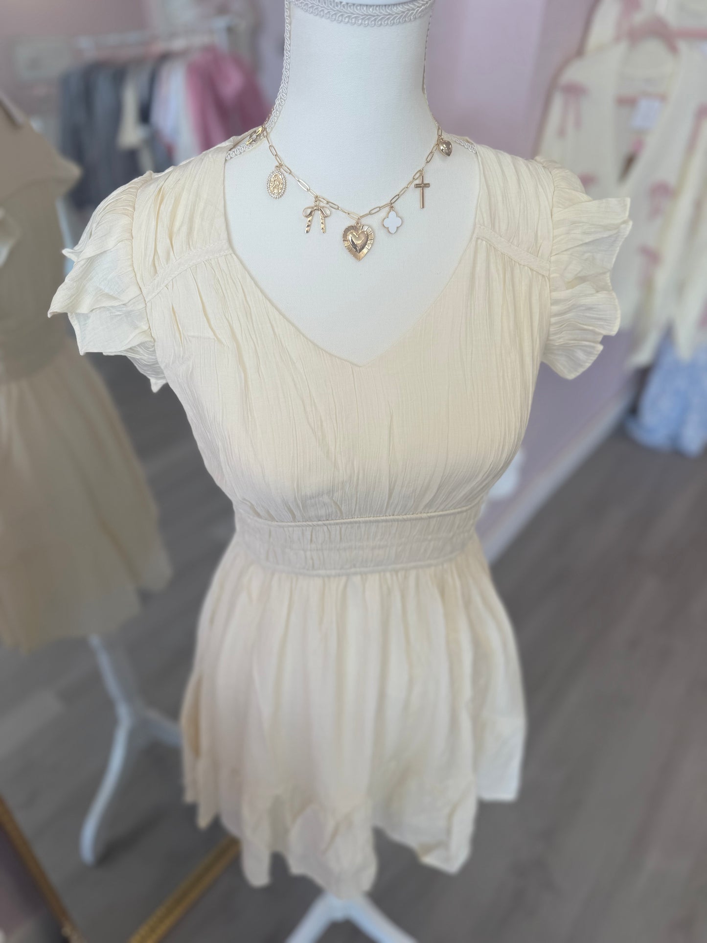 Cream Midi Dress