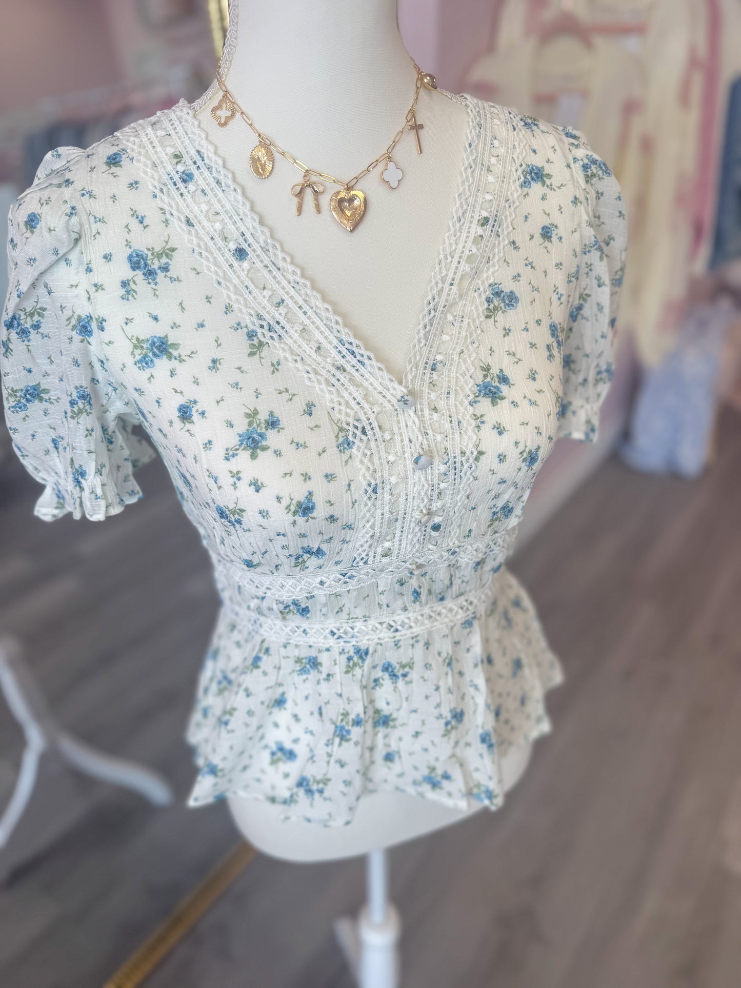 Vintage Blue Top