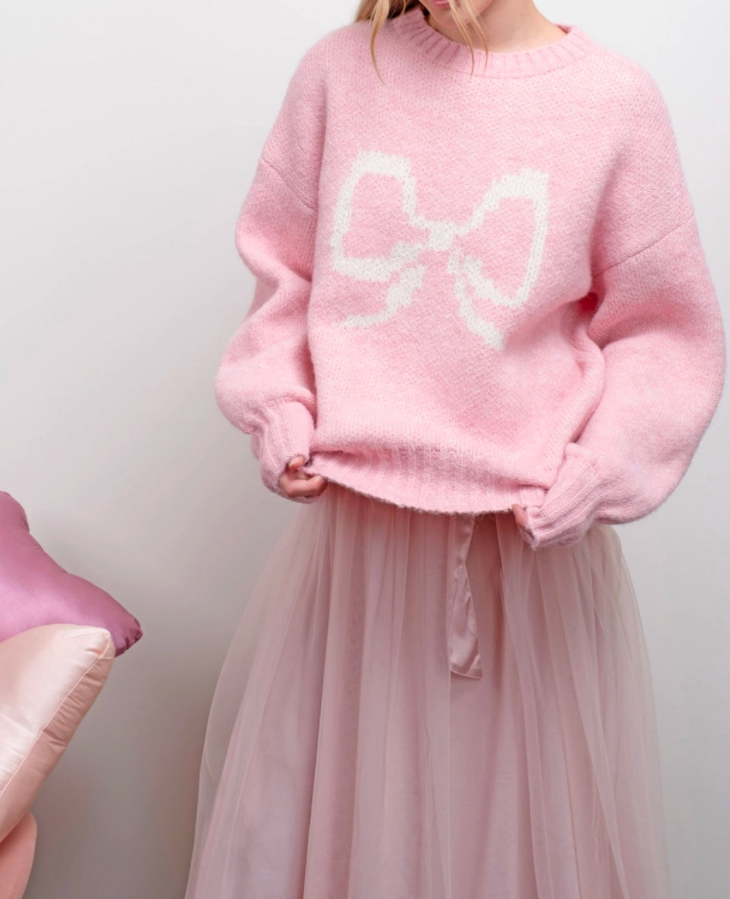 Pink Bow Sweater