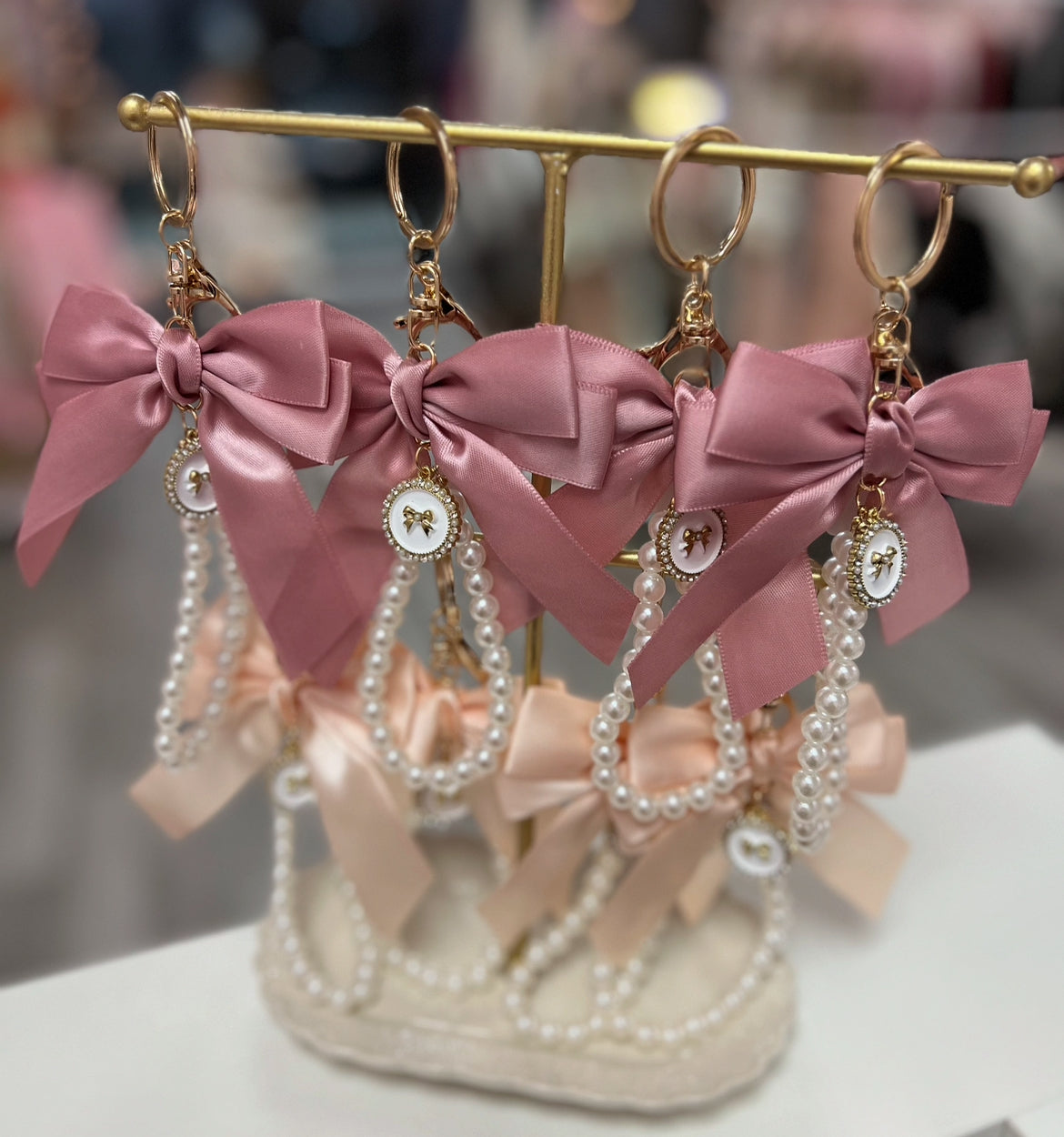 Girly Bow Keychain