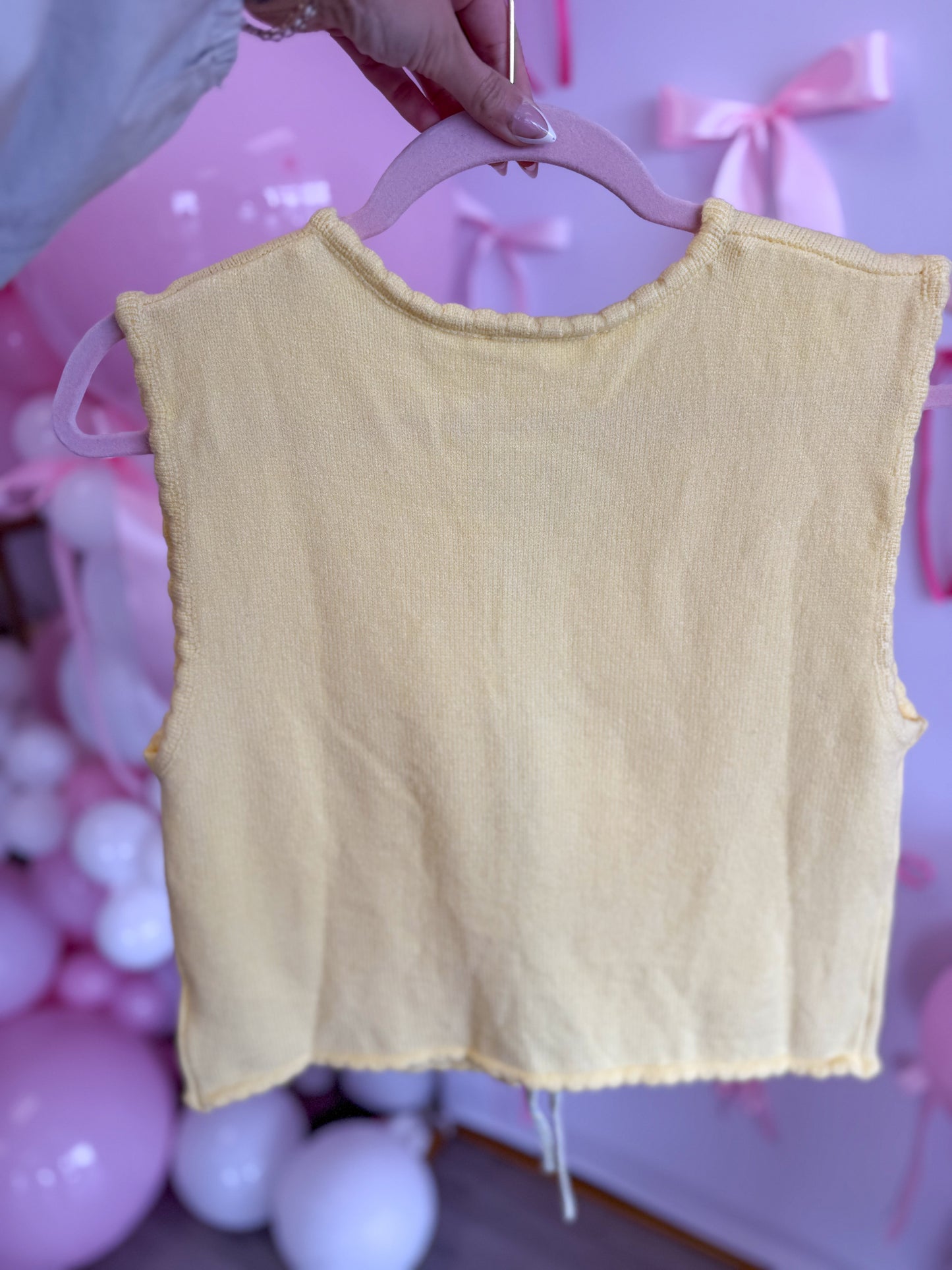 Butter Yellow Spring Top | Women’s Front Tie Shirt