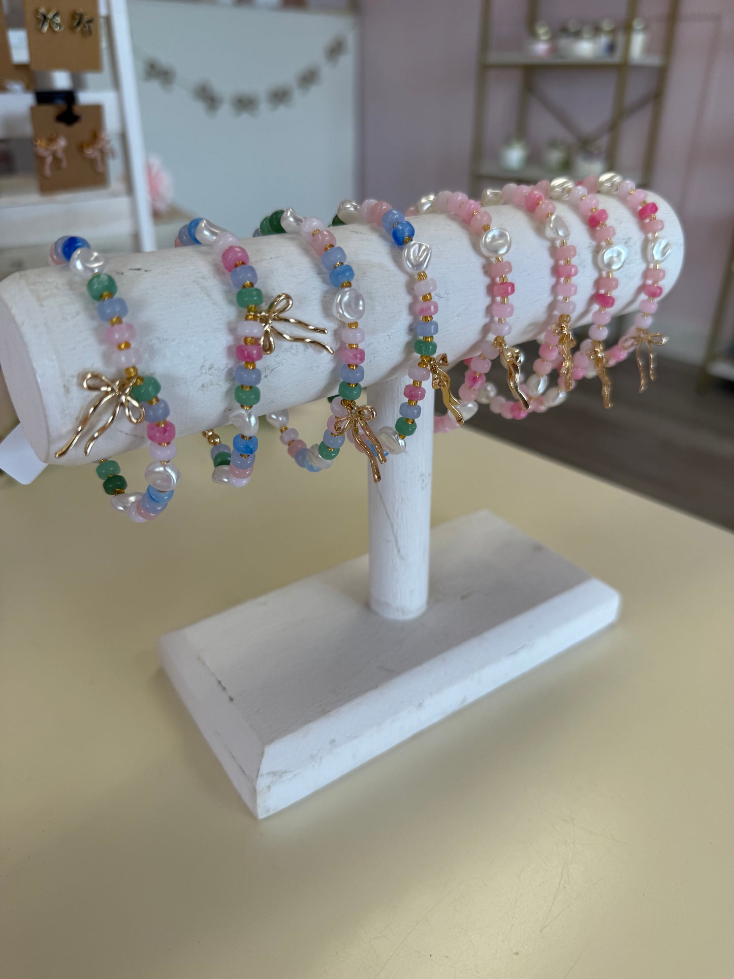 Pink or Multicolor Summer Bow Bracelet