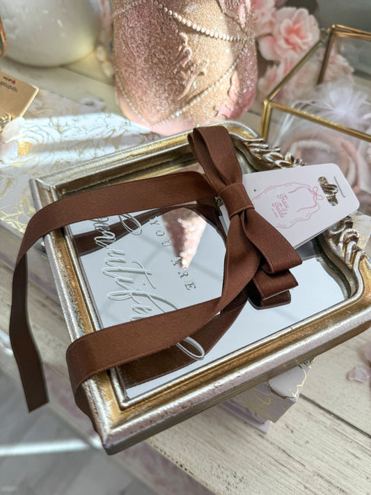 Brown Clip-in Hair Bow