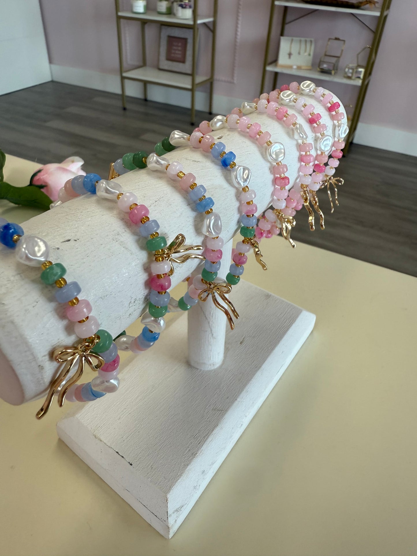Pink or Multicolor Summer Bow Bracelet