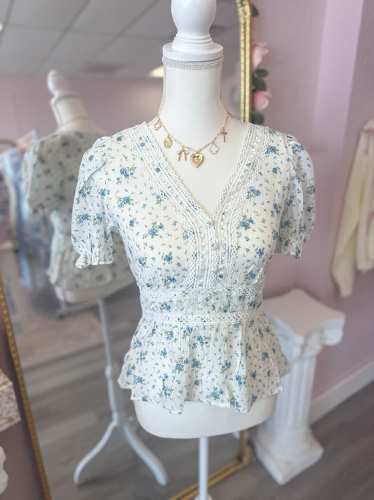Vintage Blue Top