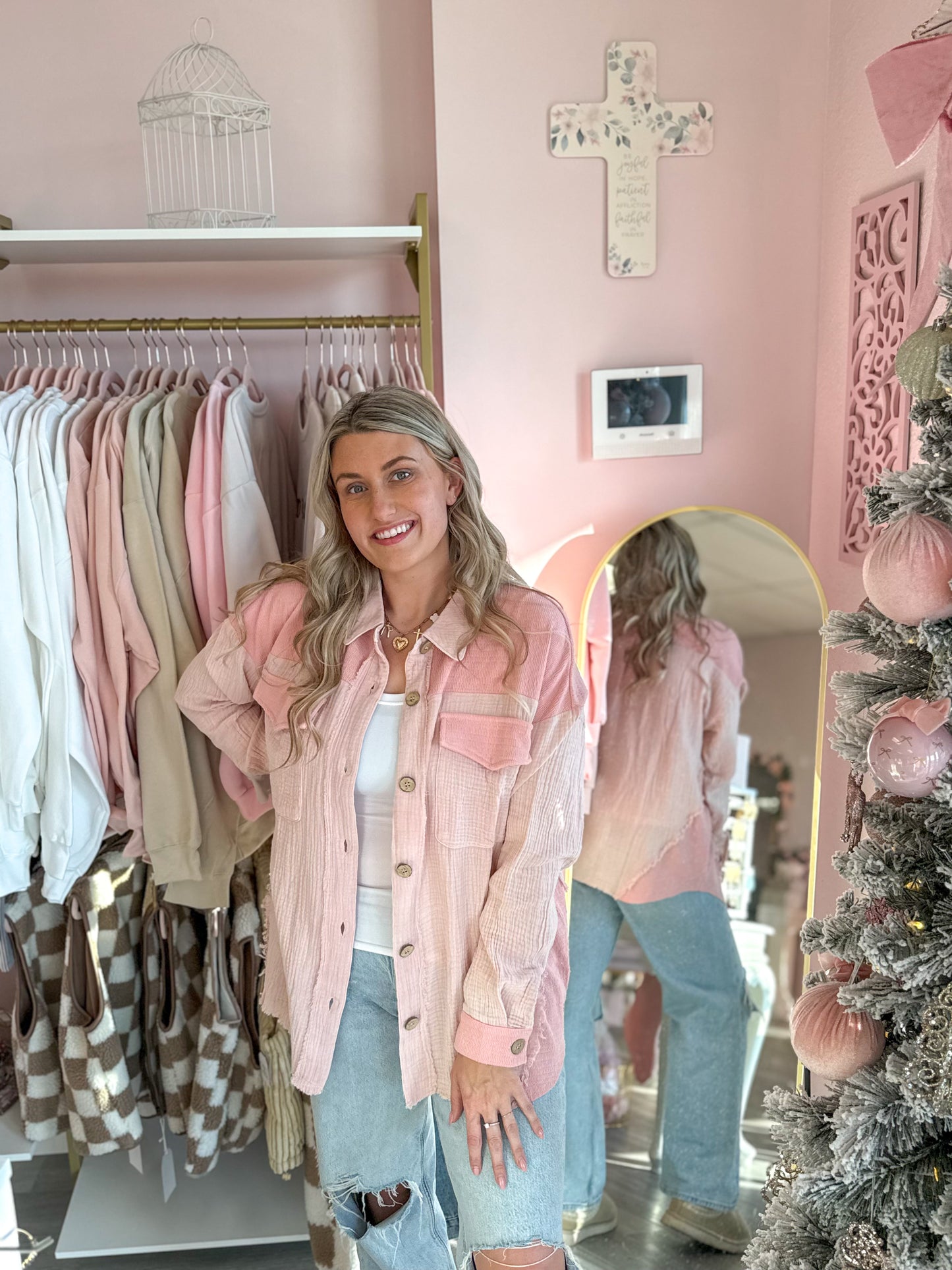 Pink Oversized Shirt