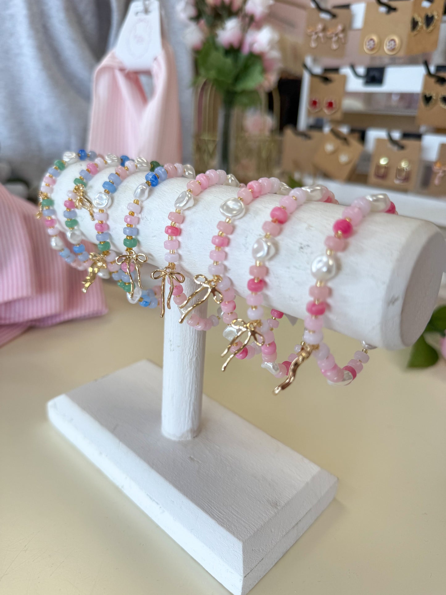 Pink or Multicolor Summer Bow Bracelet