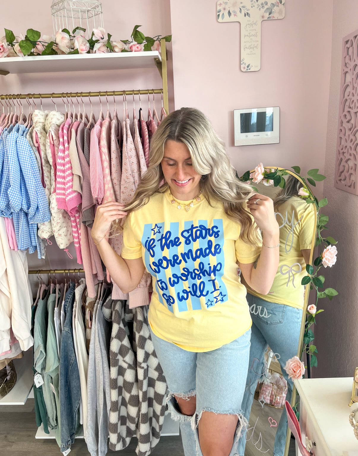 If The Stars Were Made to Worship Yellow Comfort Colors Tee | Women’s Tee Shirt